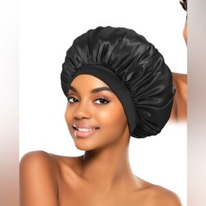 NEW black silk bonnet. Never worn.
